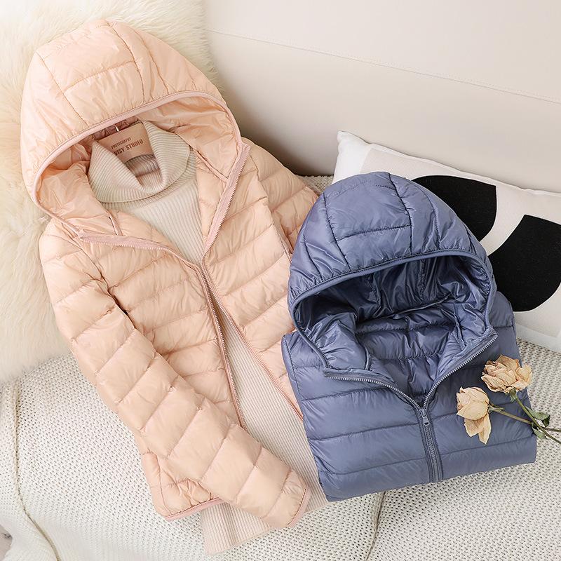 Arrivals Women Fashion Short Ultralight Thin Packable Puffer Jackets Female Sweet Style Korean Down Coats