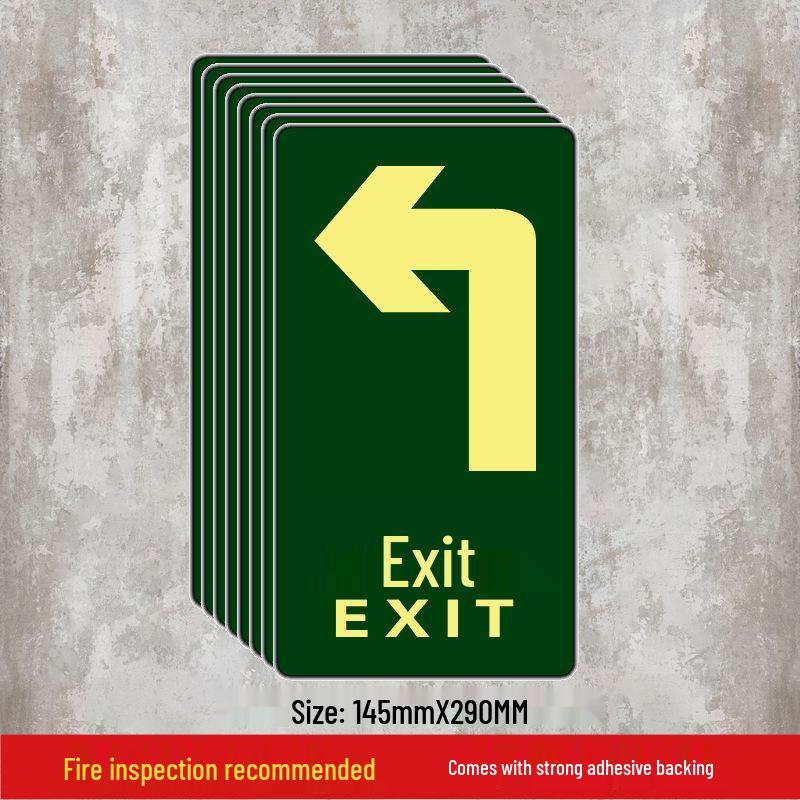 Luminous Self-Adhesive Floor Sticker for Fire Exit and Evacuation Pathway