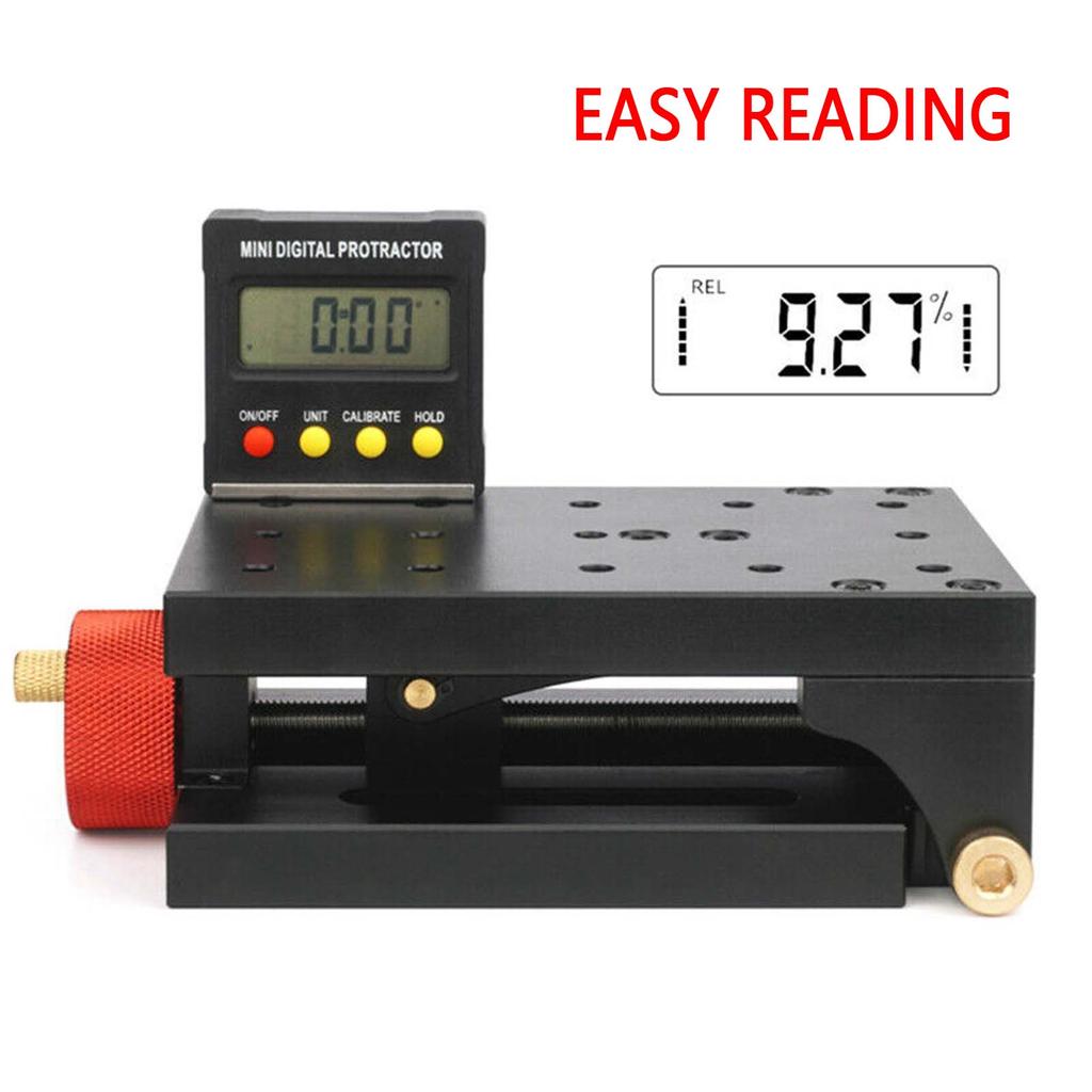 0~65° Adjustable Angle Lifting Platform, DIY Tilt Drilling Platform Table Base for Woodworking Hole Punch
