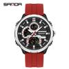 Электронные часы Мужские Двойной дисплей Циферблат 5 АТМ Водонепроницаемые Ночная подсветка Секундомер Многофункциональные Спортивные Электронные часы