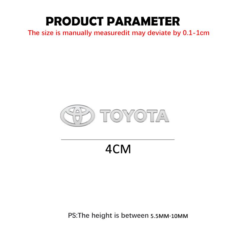 3D Metal Car Interior Decorative Badge Emblem Sticker for Toyota Camry Corolla CFFSGH5 Prado Hilux Yaris Supra Fortuner Auto Accessories