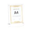 Benrii A4 Size Acrylic Photo Clear Photo Can Be Used Vertically or Stand Award Welcome Protective Film Included Frame, Frame, Double-sided