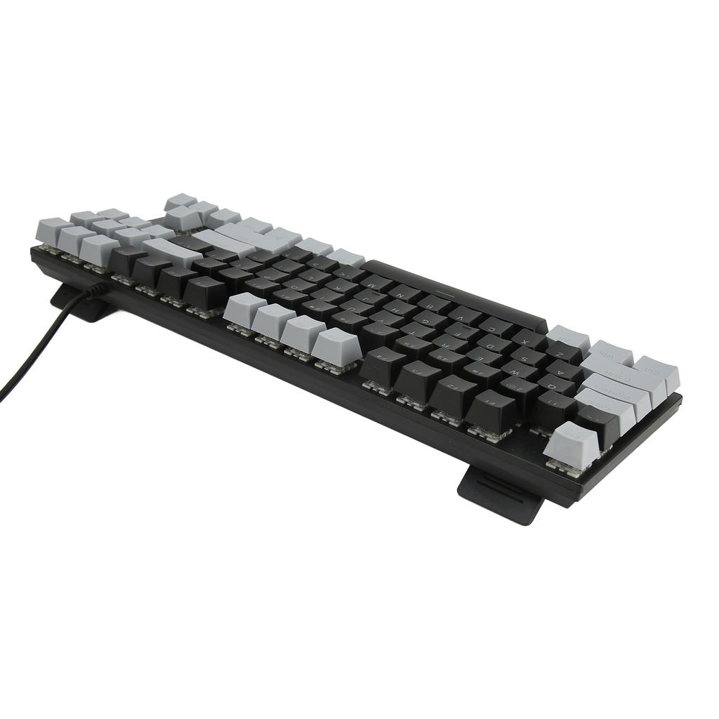 Mechanical Keyboard 87 Keys Blue RGB Backlit Contrast Color Ergonomic Wired Keyboard for Laptop Desktop PC