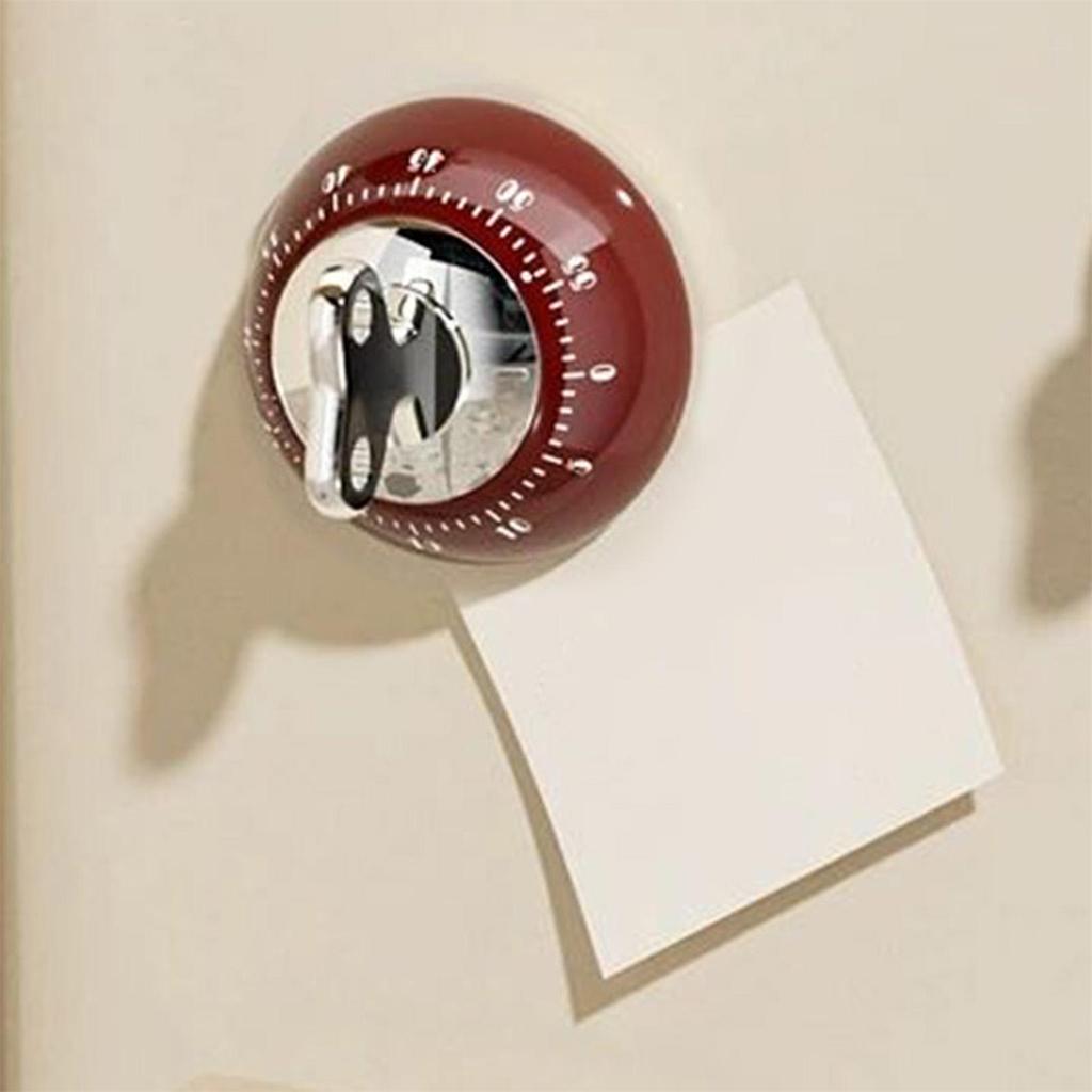 Механический кухонный таймер 1-60 минут, Громкий сигнал, Магнитная задняя крышка, Таймер обратного отсчета, Таймер для яиц, Механический механизм, Батарейки не требуются