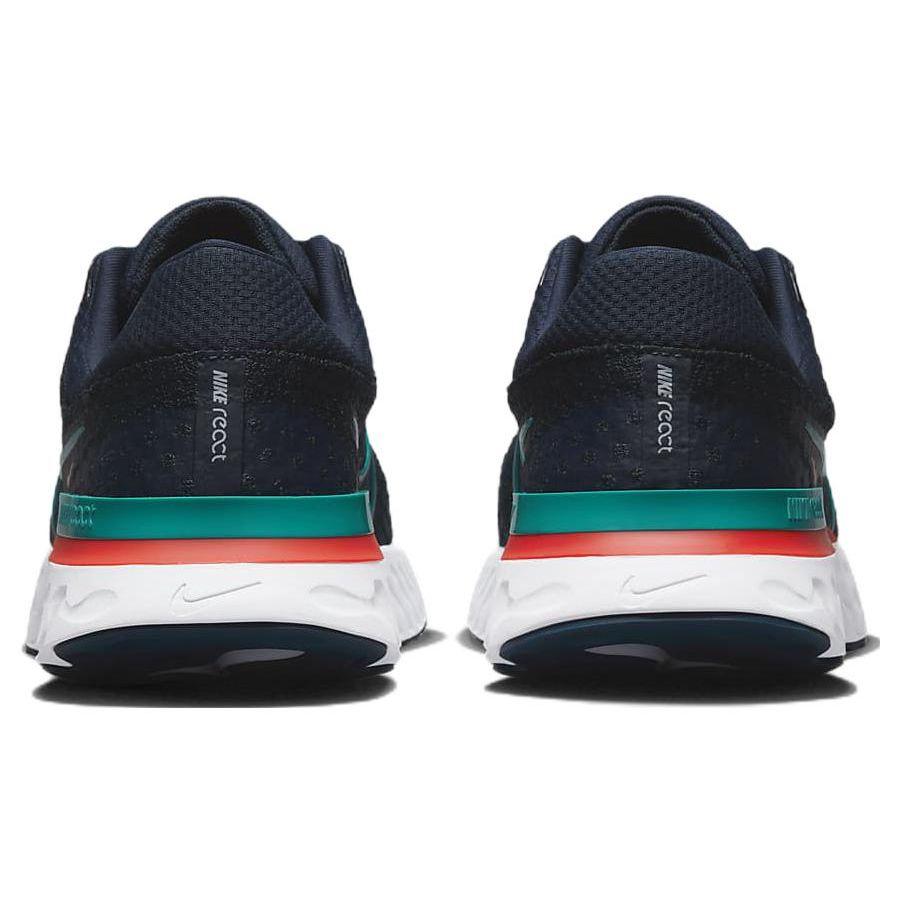 Nike Мужские кроссовки React Infinity Run Flyknit 3 Obsidian Bright Spruce Синие Белые Светло-малиновые DH5392-401