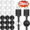 6/50PcsMini Cord Holder USB Charging Cable Clips Reusable Desk Tidy Organiser Wire Cord Holder Protectors In Home Office Car