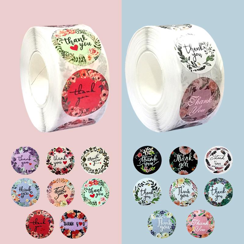 Спасибо запечатывающая наклейка спасибо наклейка цветок отметка руки наклейка рукоделие украшение наклейка