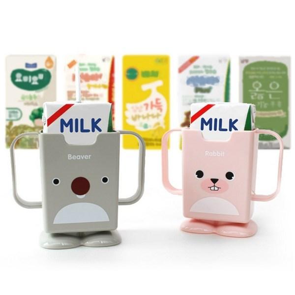 Flexa Minipack Footholder 2p + Clean Straw 60p, Pink, Gray (footholder), 1 Set