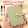 26 Card Slots Multi-function Candy Color Purse PU Leather Credit Card Holder Wallet RFID Blocking