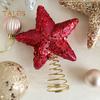 Рождественская звезда, верхушка для елки, блестящая звезда, украшение для рождественской елки, пластиковая звезда, украшение для декора рождественской елки