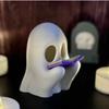 Милые фигурки привидений, напечатанные на 3D-принтере, игрушки-непоседы, статуэтка привидения с подвижными суставами, украшения для стола, Хэллоуинский подарок