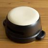 Kamoshika Douguten Tabletop Stove, Ceramic Charcoal Stove, Round, Small, Compact, Made in Japan, Black