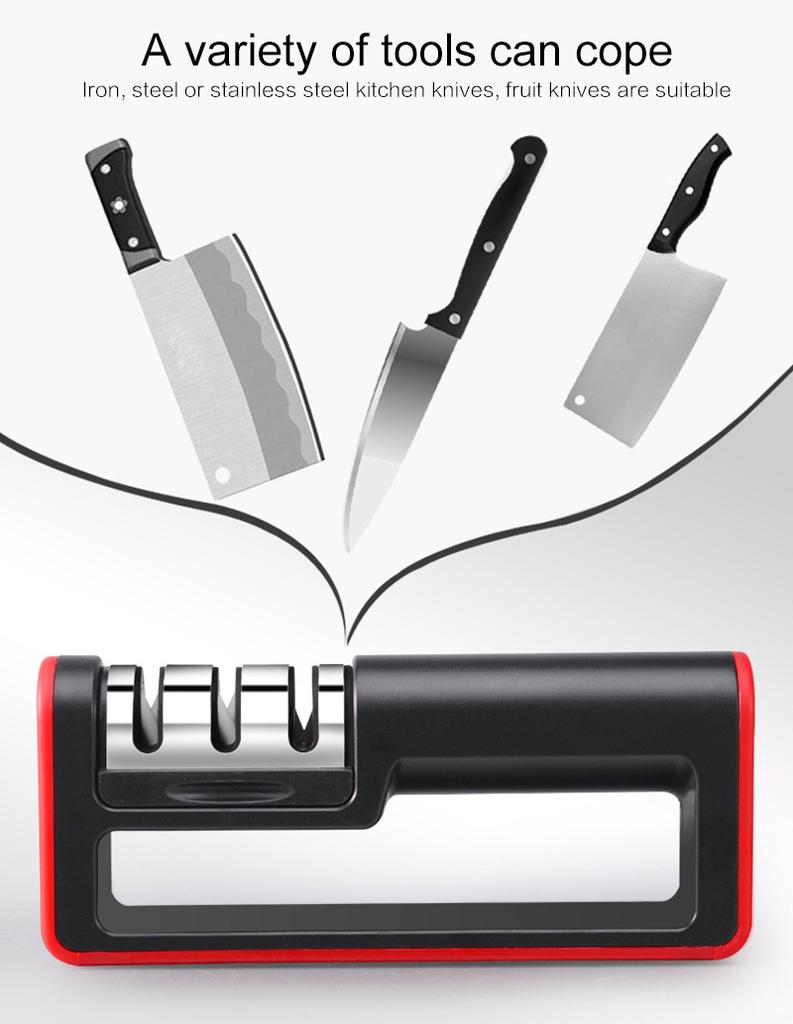 1PC 3 Stages Knife Sharpener Kitchen Sharpening Stone Tungsten Steel and Ceramic Kitchen Knives Accessories