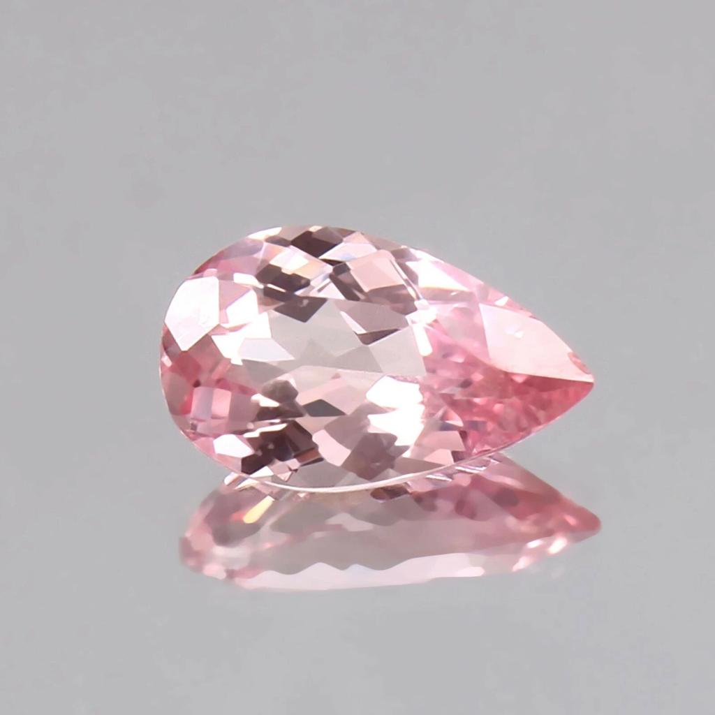 Pink Bi-Color Natural Padparadscha Sapphire Pear 8 Ct Certified Gemstone