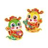 Chinese New Year Snake Character Door Couplets Delicate Snake Year Good Fortunes Door Stickers for Festival Mood