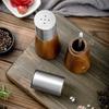 Набор из нержавеющей стали и дерева: перечница и солонка с керамическим сердечником