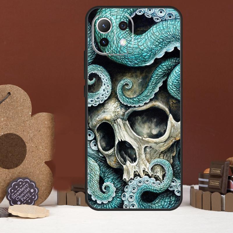 Чехол-череп в готическом стиле для Xiaomi 14 15 Ultra 15T 14T 13T 17 Pro Max POCO X7 Pro X5 X6 F5 F6 F7 F8 Ultra