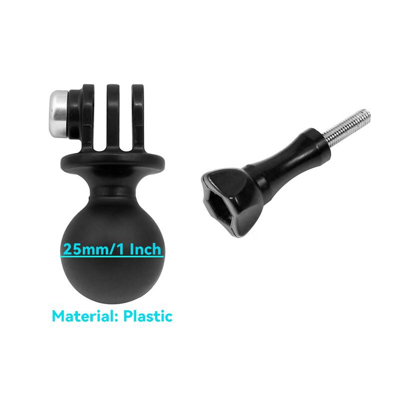 Portable RAM Mount Ball Tripod Head Base Adapter For DJI Action 4 SJCAM Insta360 X4 GoPro Hero 13 12 11 10 9 Camera Accessories