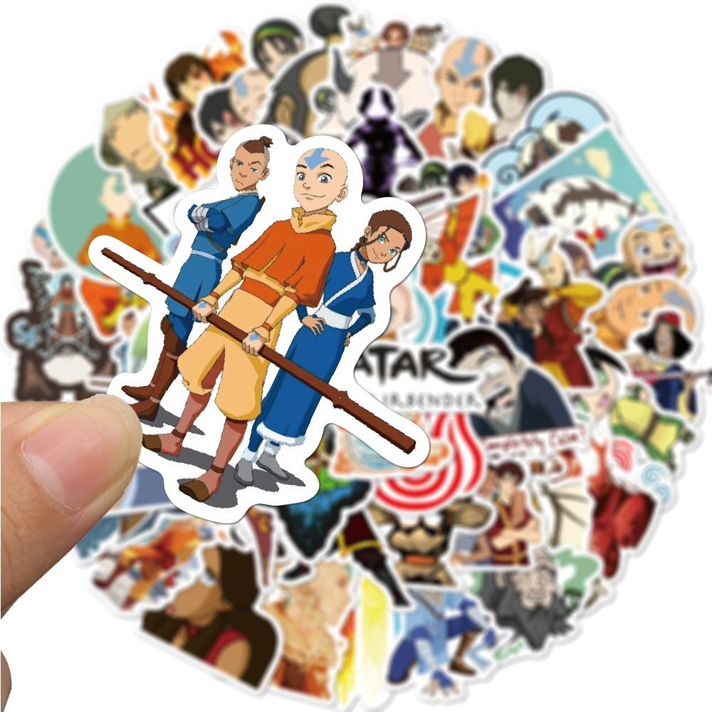 50PCS Cartoon TV Avatar The Las Airbender Stickers Skateboard Guitar Suitcase DIY Decals Stickers