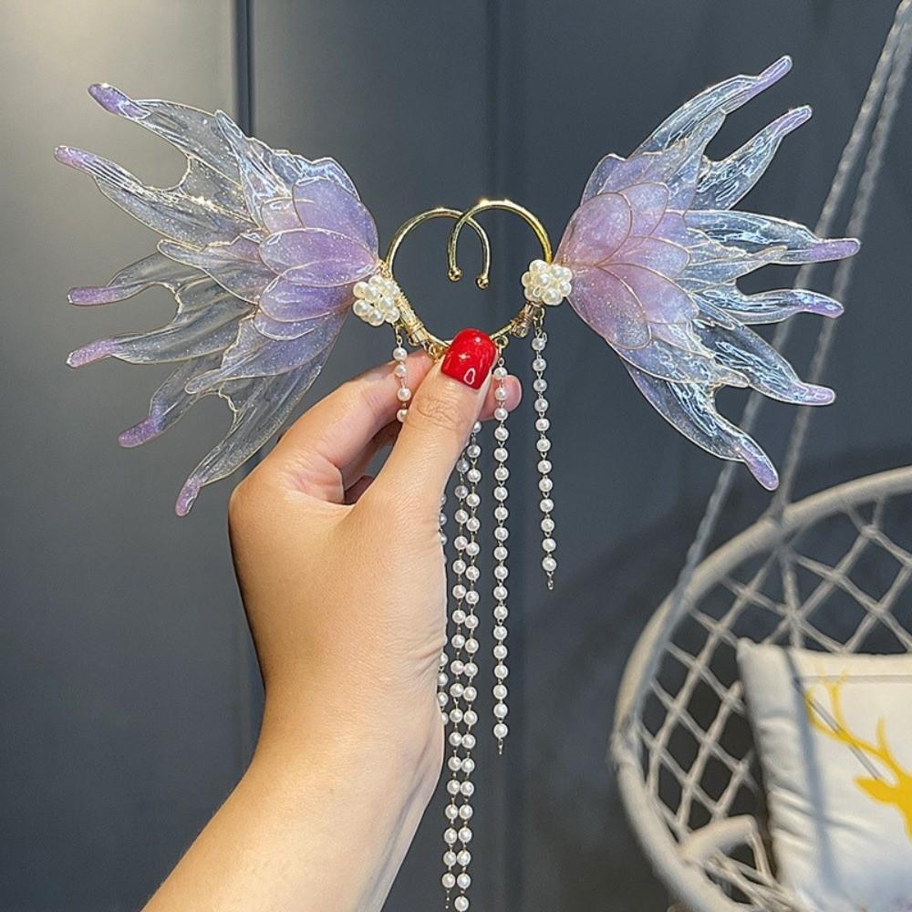 Fairy Elf Ear Fins Ear Cuffs Chic Pearl Tassel Ear Clips Fashion Mermaid Princess Ear Cuffs Party