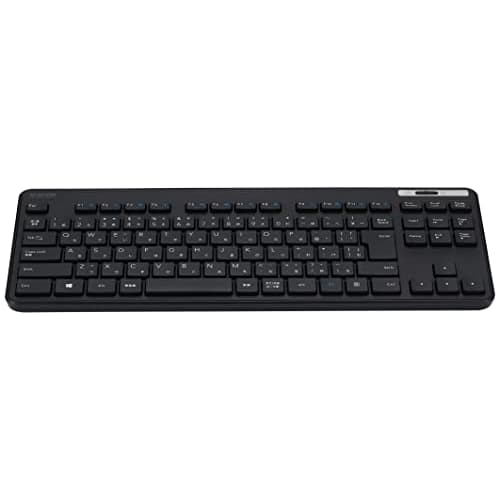 ELECOM Wireless Keyboard TK-FDM109TKBK Thin Membrane Type Antibacterial Tenkeyless Black