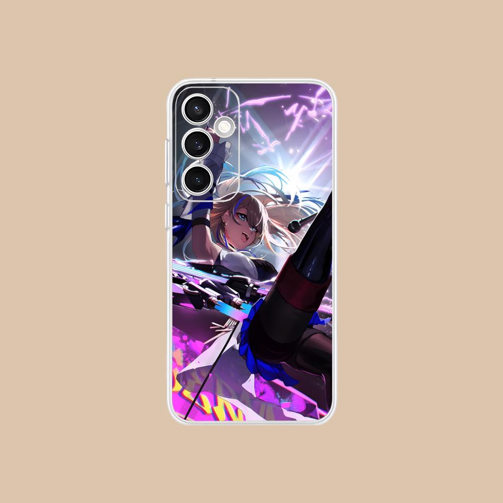 Прозрачный чехол HSR Serval для Samsung Galaxy S25 S24 S23 S22 S21Plus FE Ultra Цветная накладка