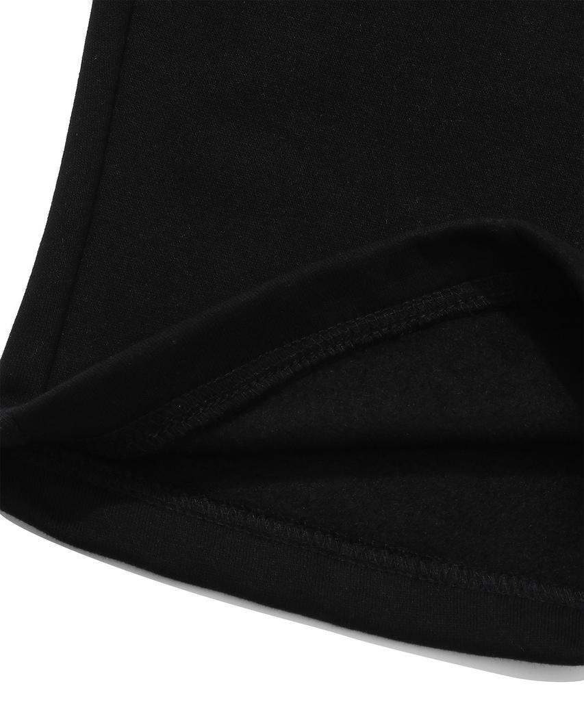 COVERNAT One-Pleat Semi-Wide Fit Fleece-Lined Sweatpants Black