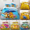 Pooh Bear Children Bedding Set With Active Dyeing For Toddler Bed Decor