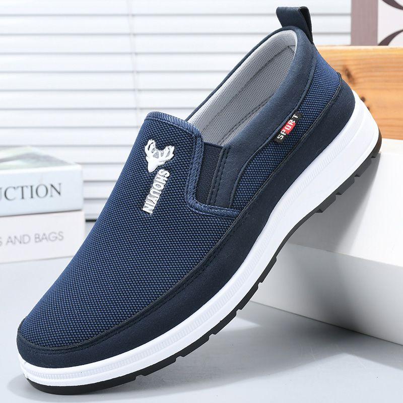 Fashion Men Vulcanize Shoes Mesh Men Shoes Lightweight Comfortable Men's Sneakers 2024 Autumn Fashion Slip On Flats Shoes Male Loafers