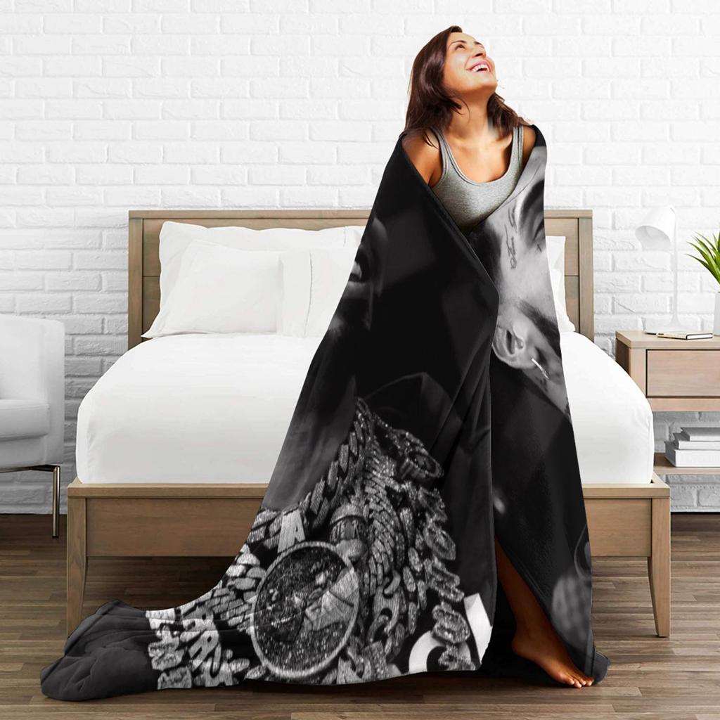Rapper Anuel AA printed Blanket Picnic Flannel Throw Blanket For Couch Bed Soft Custom DIY Quality Bedspread Gift Idea