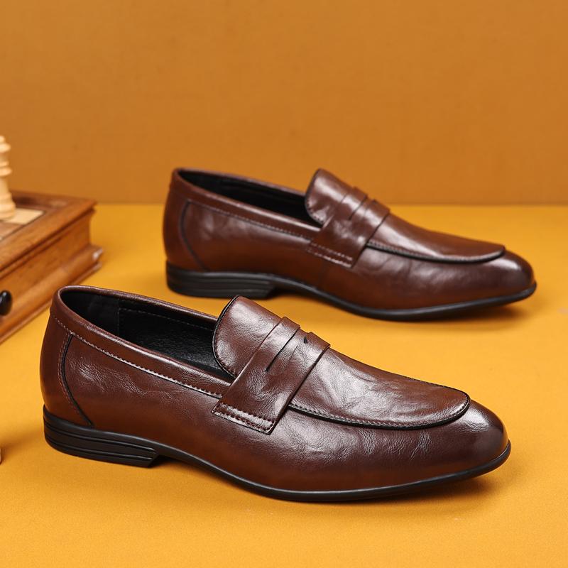 Genuine Leather Shoes For Man Leather Casual Shoes Business Oxford Shoes High Quality Designer Work Shoes