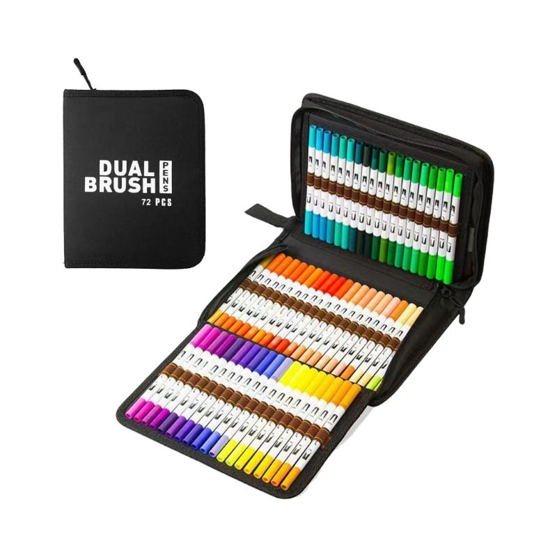 60/72/80/100 Цветов Акриловая Ручка Акриловый Маркер Ручка для Рисования Двойной Наконечник Кисть для Поделок Росписи Камней Стекла