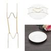 Fashion Stainless Steel Invisible W Type Hook Wall Display Plate Dish Hangers Spring Holder