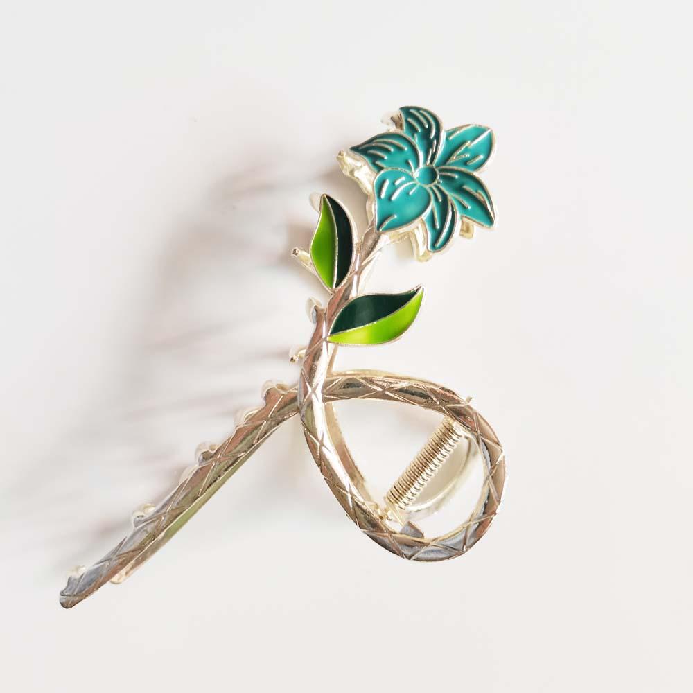 Новые женские металлические коготь для волос, элегантные заколки для волос с золотыми цветами, заколка-краб, повязка на голову, зажим для хвоста, головные уборы, аксессуары для волос, тиара