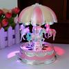 Girl LED Horse Carousel Music Box Toy Clockwork Musical Christmas Gift