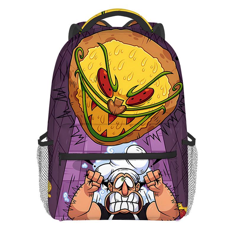 Classic Kpop Youthful School Bags Unisex Cool Pizza Tower Travel Bags 3D Print Oxford Waterproof Notebook Shoulder Backpacks