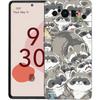 Luxury Phone Case For Google Pixel 10 9 8 9A 8A 7 7A 6 Pro XL 6A 5G Black Soft Back TPU Cover Raccoon
