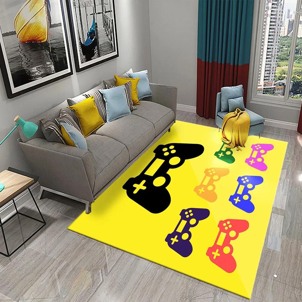 Игровой контроллер в стиле аниме, детский игровой ковер, детский игровой напольный коврик, декоративный ковер с 3D рисунком для гостиной