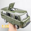 1:18 Русский УАЗ TRAVELER АВТОБУС Литая Модель Машинки Игрушка Литье под Давлением Металл Оттянуть Назад Звук и Свет Машинки Игрушки Для Детей Транспортное Средство
