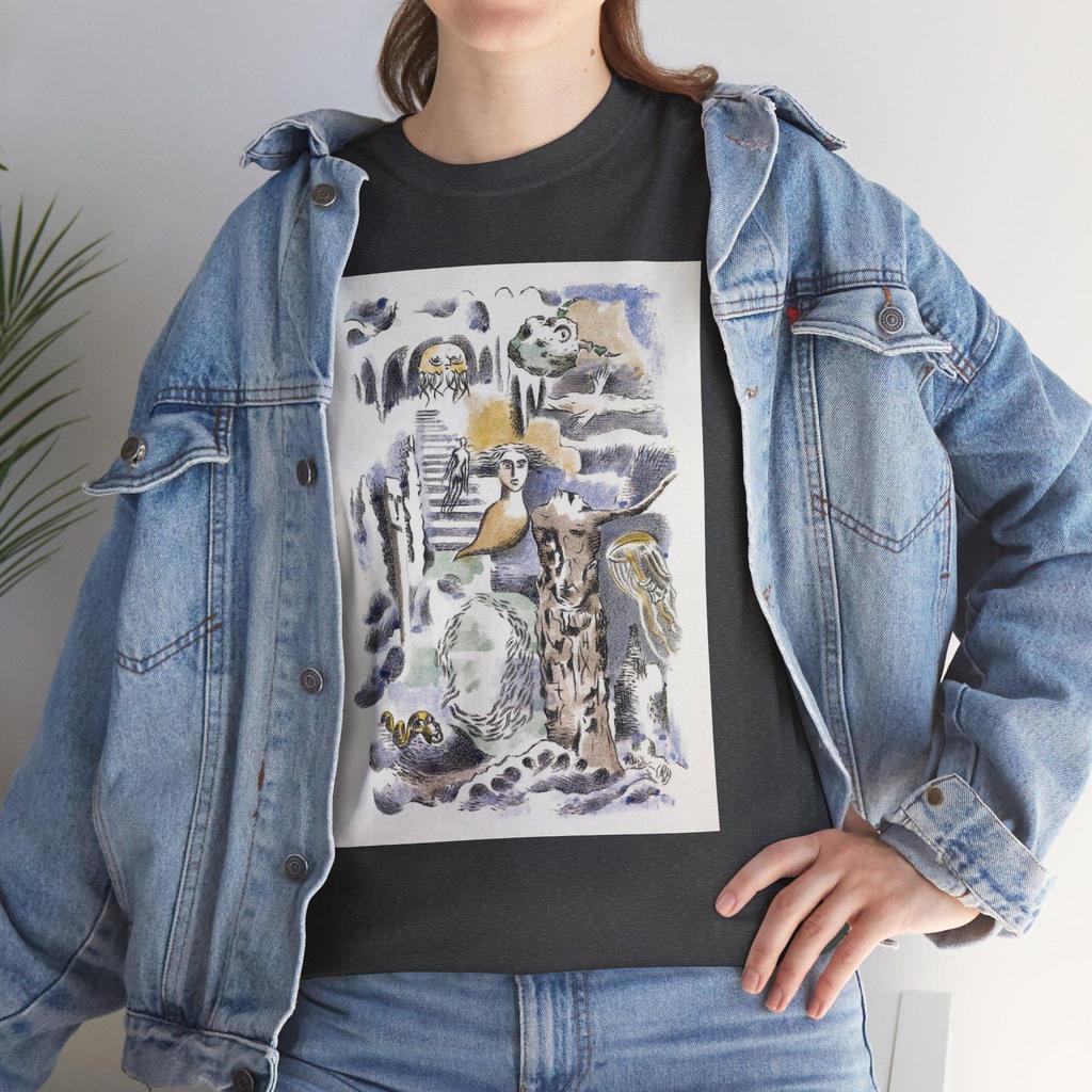 Paul Nash Art Print T-Shirt and kids tshirt, Design for Urne Buriall-Ghosts (1932)