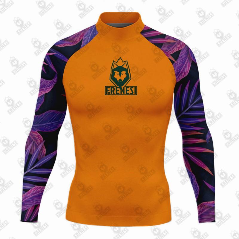 FRENESI Mens UPF 50 Long Sleeve Rash Guard Surfing Swimming Diving UV Protection Quick Dry Sports Top