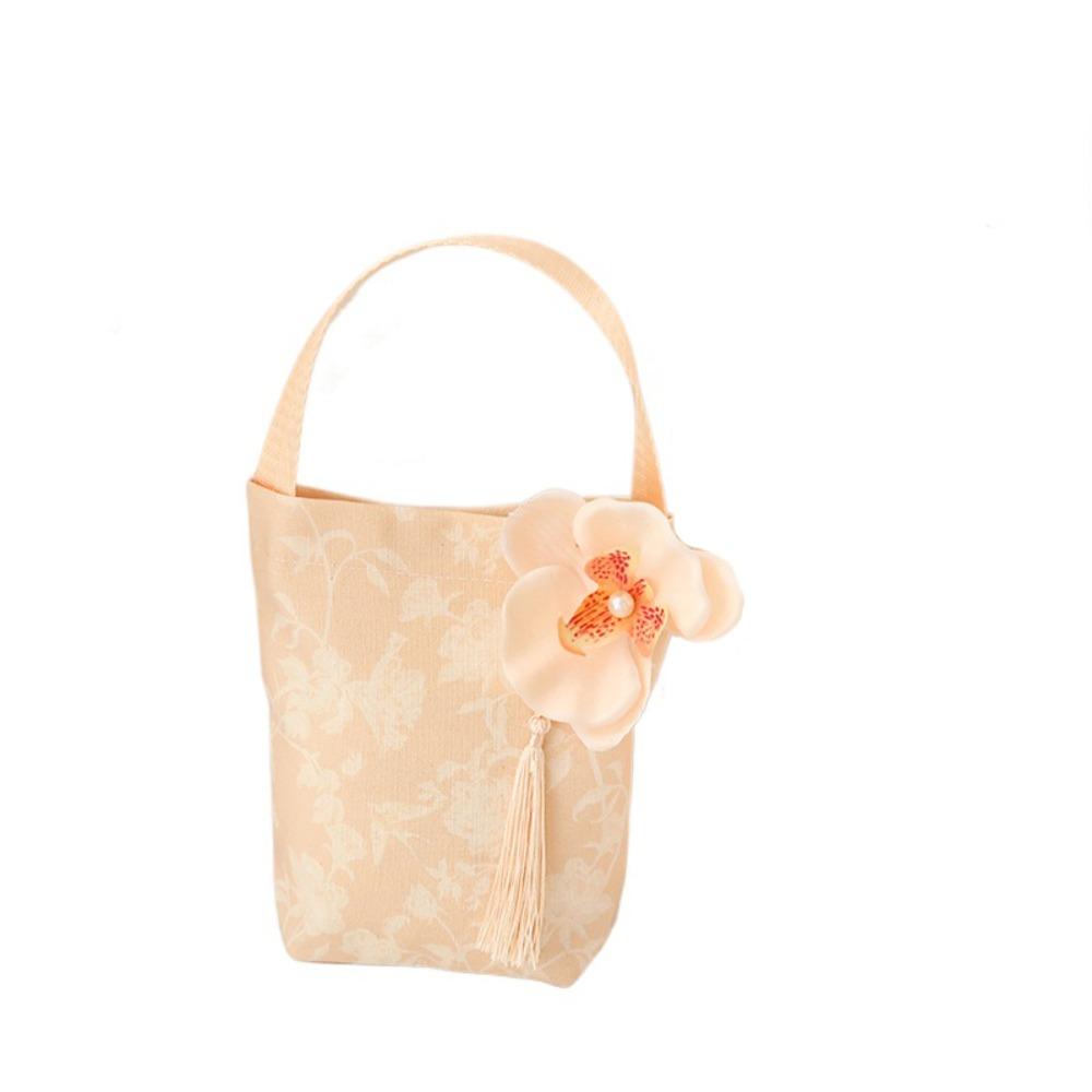 Butterfly Orchid Flower Pendant Wrist Hand Bag Korean Style Wedding Candy Bag  Female/Girls