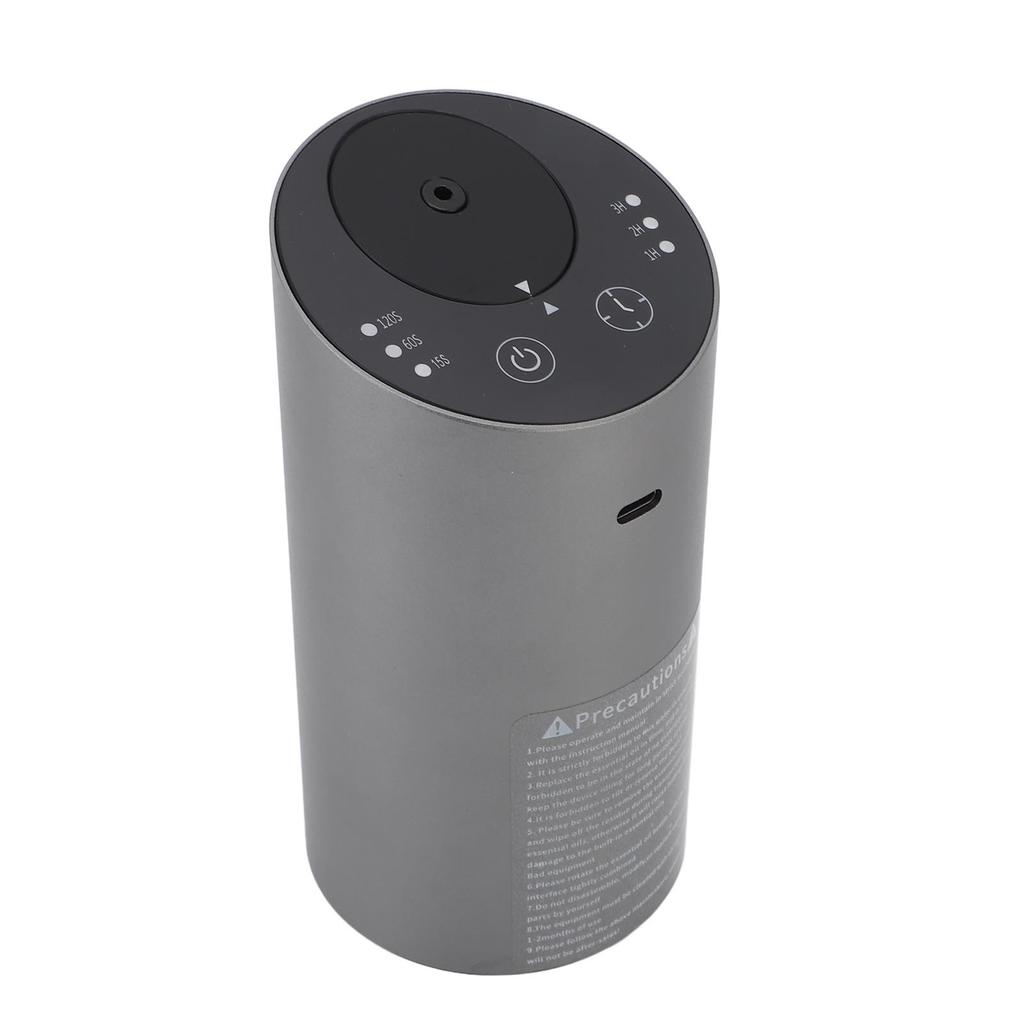 Car Aromatherapy Diffuser with Timer Low Noise Anti Leakage Aluminum Alloy Portable Waterless Car