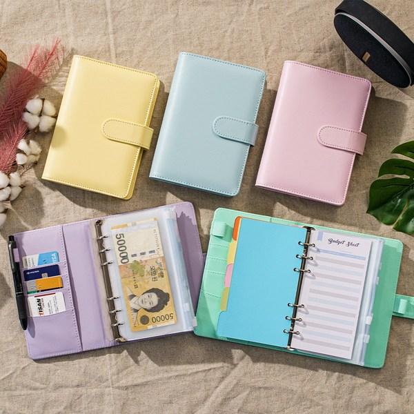 Внутренний набор папок-регистраторов All Journey Cash Binder A6 Macaron Binder Cash Challenge, фиолетовый, лавандовый, 1 шт.