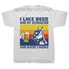 I Like Beer and My Schnauzer Dog and Maybe 3 People T Shirts Graphic Cotton Streetwear Short Sleeve Birthday Gifts Tshirt Men