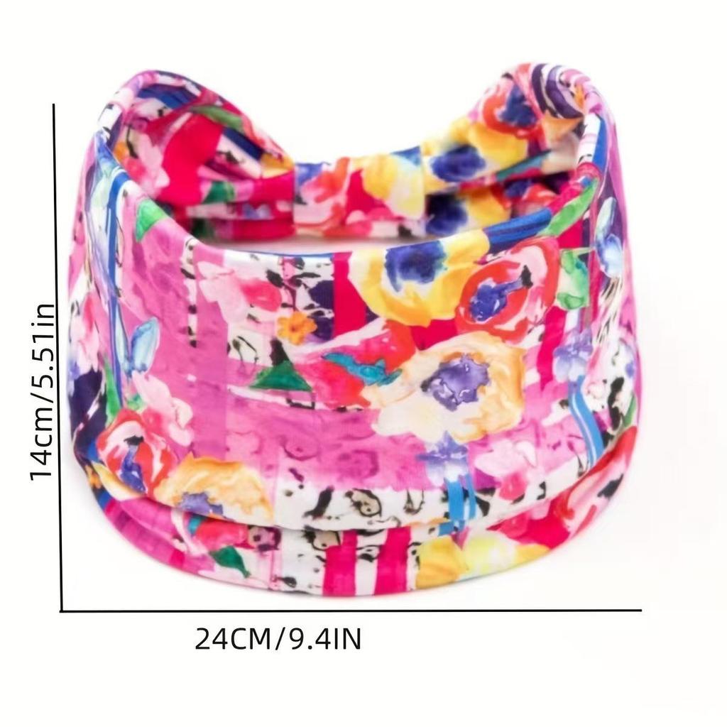 Женская богемная повязка для йоги с узором «кешью» - Впитывающая пот, эластичный хлопковый аксессуар для волос