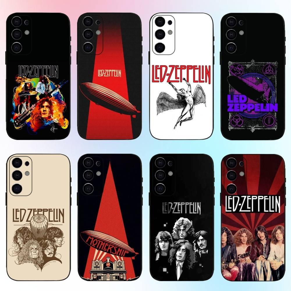 Чехол для телефона Rock L-Led Z-Zeppelin Band для Samsung S25,S24,S21,S22,S23,S30,Ultra,S20,Plus,Fe,Lite,Note,10,9,5G Черный