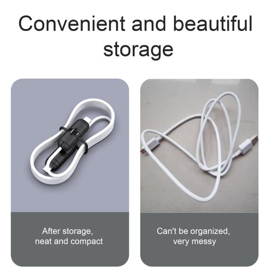 2Pcs Silicone Charging Cable Protective Case Anti-break Data Line Cord Protector Winder Cover Sleeve Cable Wrap for iPhone for Android for Type-C