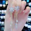 Cat's Eye Tassel Ear Chain 2024 Trend: Elegant Long Earrings with Light Luxury Design
