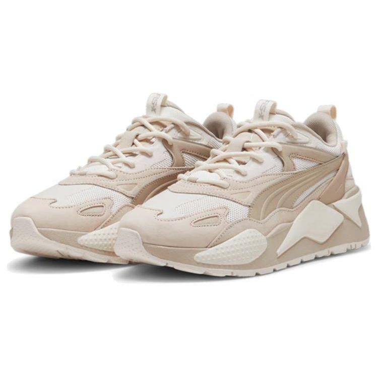 Puma Rs-X Pu Fabric Synthetic Leather Mesh Retro Versatile Shock Absorbing Durable Low-Top Lifestyle Casual Shoes Unisex Sneaker Off-White 390776-34